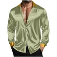 thumbnail image 6 of RongHuan Men's Big and Tall Dress Shirt Long Sleeve Button Down Tops Loose Fit Lapel Shirts Oversize Formal T-Shirt, 6 of 9