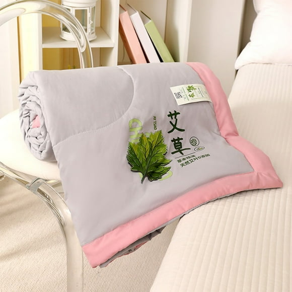 TUWABEII Summer Mugwort Fiber Summer Cool Quilt Summer Thin Quilt Water Washed Wind Conditioning Quilt Saleable Gift Summer Quilt on Clearance