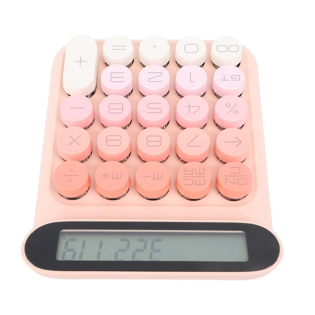 Calculadora de Interruptor Mecálico, Pantalla LCD, Botones Grandes, Bonita Calculadora de Escritorio Estética, Interruptor Azul, Funciona Con PILAS, PARA OFICINA DE NEGOCIO