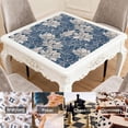 thumbnail image 6 of Extra Large Floral Non-Slip Mahjong Table Mat 31.5x31.5 Inch Rubber Game Pad Noise Reducing Surface for Chinese Tiles Cards & Board Games, 6 of 7