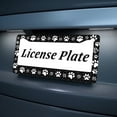 thumbnail image 5 of 2PC Dog's Paw License Plate Prame Aluminum Rust-Proof Auto Parts License Plate Decorative Screws Fit Standard 2 Holes  U.S. License Plate, 2.2x 6.3 Inch, 5 of 7