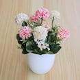 thumbnail image 5 of Travelwant Artificial Hydrangea Bouquet with Small Vase Fake Silk Variety Flower Balls Flowers Decoration for Table Home Party Office Wedding, 5 of 7