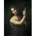 thumbnail image 2 of Da Vinci, Leonardo 26x32 Gold Ornate Wood Framed with Double Matting Museum Art Print Titled - St John the Baptist, 2 of 4