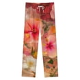thumbnail image 4 of Beautiful Vibrant Hibiscus Flowers Bloom Winter Female Pants Flannel High Waist Women Pants Lady Warm Straight Leg Plush Trousers, 4 of 7
