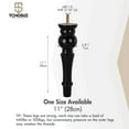 thumbnail image 4 of TCHOSUZ 11 inch / 28cm Wooden Furniture Legs, Pack of 4 Black Solid Wood Turned DIY Replacement Bun Feet with M8 Hanger Bolts & T-Nuts or Sofa Couch Cabinet Recliner Ottoman Riser, 4 of 6