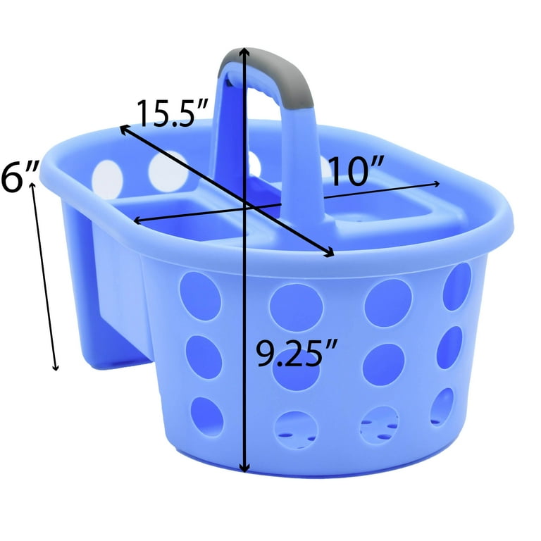 SimplyKleen 2-Pack Plastic Shower Caddy and Bathroom Storage Organizer,  Periwinkle
