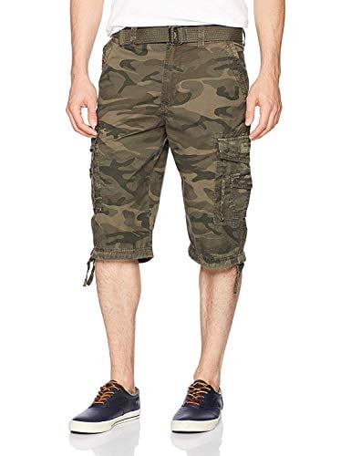 Flash Apparel Mens Cargo Shorts 100% Cotton Relaxed Fit Cargo Short with Belt Small Sizes Big and Tall Sizes 