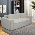 thumbnail image 3 of Newest Full foam compression sofa, Modern Teddy Velvet Sofa,2-3 Seat Mid Century Indoor Couch, Exquisite Upholstered Loveseat for Living Room,Bedroom,Apartment, 3 of 8
