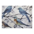thumbnail image 2 of Awypu Ink Painting Watercolor Blue Grey Lovely Birds Tree Leaves Wooden Puzzle 500 PCS, 2 of 4