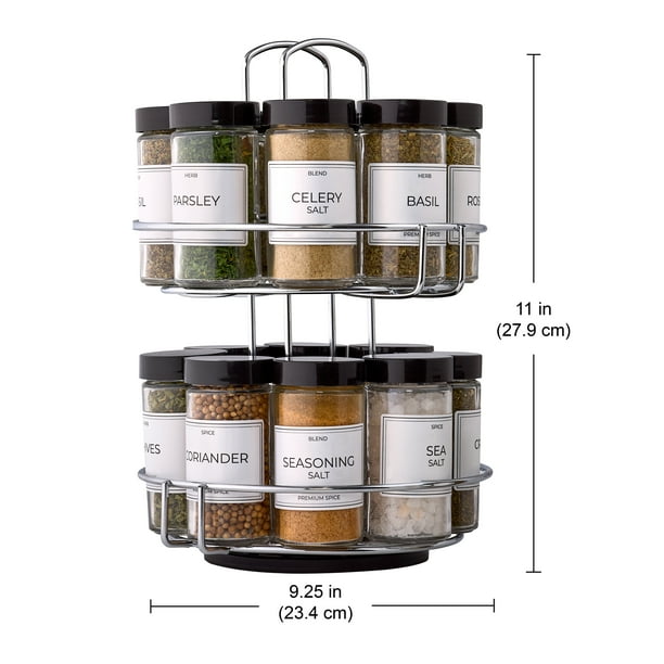 WHAT WE WANT WWW_RACK （L） 2個 2 pack) Kamenstein 16 Jar Revolving Spice Rack, Chrome Wire, Pre