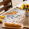 thumbnail image 5 of Fall Placemats Set of 6 Autumn Maple Leaves Place Mats Thanksgiving Placemat Orange Pumpkin Hello Fall Wood Table Mats for Dining Kitchen Table Holiday Dinner Party Home Fall Decorations 13x19 Inch, 5 of 8