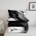 thumbnail image 5 of Homewish Black White Gray Twin Comforter Sets,Watercolor Mountain Fluid Bedding Set,Black Reversible,2 Pieces,1 Comforter and 1 Pillowcase, 5 of 7