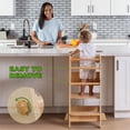 thumbnail image 5 of Ocodile Toddler Standing Tower - Safe Montessori Step Stool - Varnished, 5 of 6