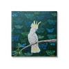 Stupell Industries Tropical White Yellow Parrot Perched Butterfly Print Pattern, 17 x 17, Design by Alana Clumeck