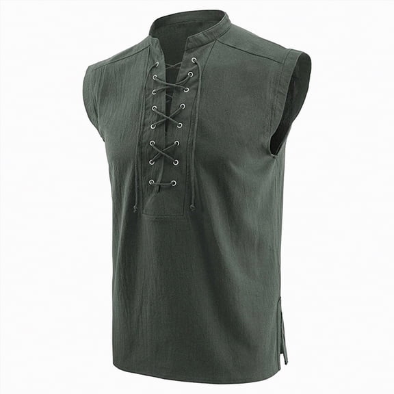 Hessimy Basic Tank Tops for Men - Minimal Plain Tanks for Beach Exercise Casual Wear,simple（Green,L)
