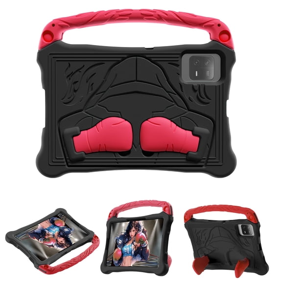 Case for Samsung Galaxy Tab S10 FE 2025 / S9 FE 10.9 inch 2023, Shockproof Handle Stand Protective Case with Shoulder Strap Cover (Black)