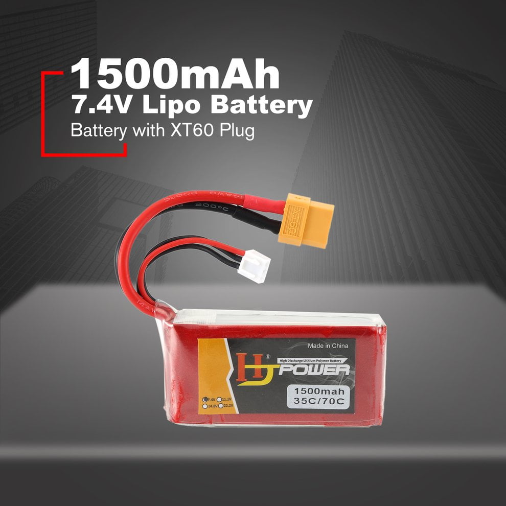 4X 2S 7.4V 1500mAh 35C Lipo RC Battery Pack T Plug for RC Truck Helicopter Drone 