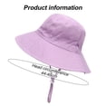 thumbnail image 2 of Sombrero para el sol para bebés, sombrero para niñas y niños pequeños, sombreros de protección solar para verano, gorra de protección solar para niños, color morado claro, 2 of 6