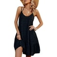 thumbnail image 2 of Biekopu Women's Summer Short Dress,Casual Solid Color Sleeveless Spaghetti Strap Party Dress, 2 of 6