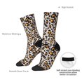 thumbnail image 4 of Pofeuu Leopard Print Crew Socks, Adult Running Hiking Socks for Youth and Adult, 4 of 6