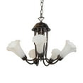 thumbnail image 5 of 24" Wide White Tiffany Pond Lily 7 Light Chandelier, 5 of 6