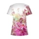 thumbnail image 5 of ICHUANYI Clearance Fashion Womens Casual Printed Square Neck Short Sleeve Buttons Tops Loose Blouses(Hot Pink, L) ICHUANYI WER2023081106579, 5 of 5