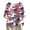 Vermilion, variant on Women's 250th Anniversary USA Shirt Mid Sleeve Independence Day Top 4th of July Shirts America 250 Merchandise Loose Star Print Tee