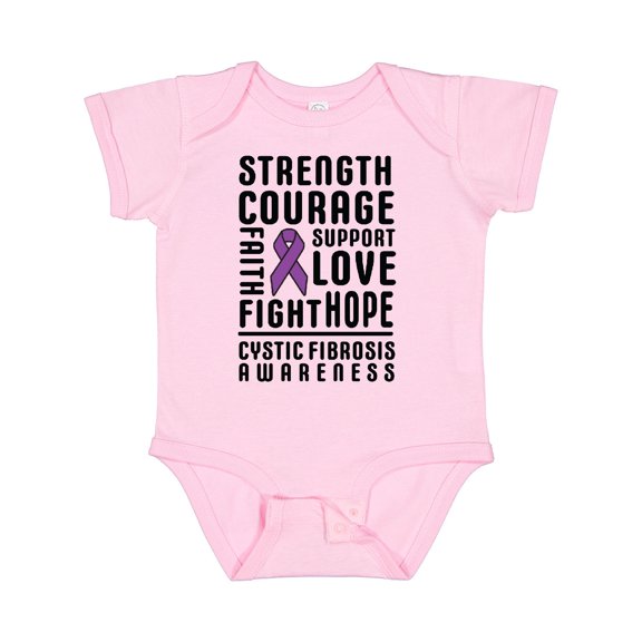 Inktastic Cystic Fibrosis Awareness Strength Courage Support Boys or Girls Baby Bodysuit
