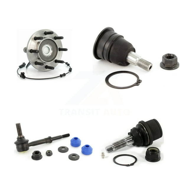 Transit Auto Front Hub Bearing Upper Lower Ball Joint Sway Bar Stabilizer Link Kit for Car 2010 Dodge Ram 3500 Cab & Chassis with RWD Rack steering type - Left Right Side (Driver Passenger) K7T-104795