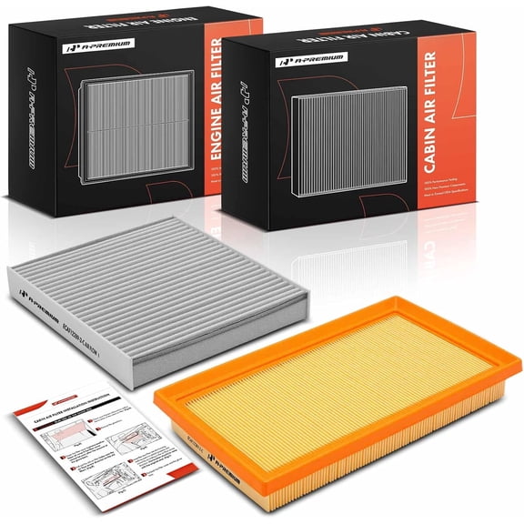 A-Premium 2-PC Engine & Cabin Air Filter with Activated Carbon Compatible with Toyota Camry 2018-2025, Corolla Cross, RAV4 Prime, Highlander, Sienna, Avalon & Lexus RX350h, RX450h , ES300h, NX350h 