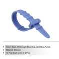 thumbnail image 3 of Uxcell 12Pcs Reusable Cable Zip Ties 4.5" Silicone Cord Organizer Straps (Black,White,Light Blue,Blue,Dark Blue,Purple), 3 of 5