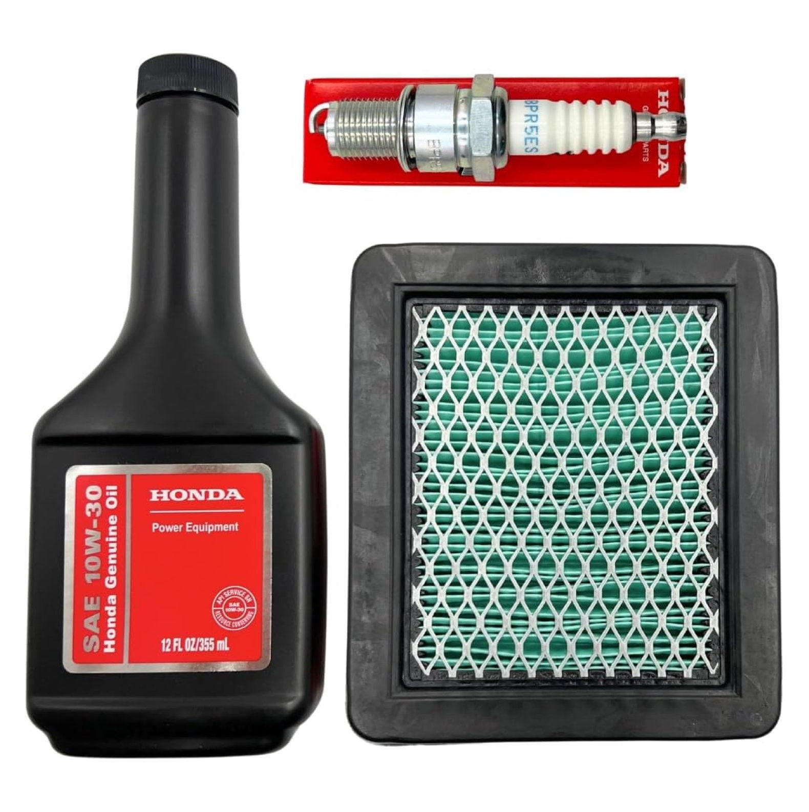 Genuine Tune up kit for GCV135 GC160 GCV160 GCV190 GC135 Lawn Mower HRR216 HRC216 HRT216 HRX217 F220 WN20 w/Motor Oil Genuine 17211-ZL8-023 Air Filter Plug 98079-55846