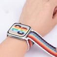 thumbnail image 3 of 2 piezas compatibles con Apple Watch Iwatch Bands 38 mm 40 mm 41 mm Mujeres Hombres, Pulsera deportiva elástica trenzada ajustable Solo Loop para Iwatch, 3 of 5