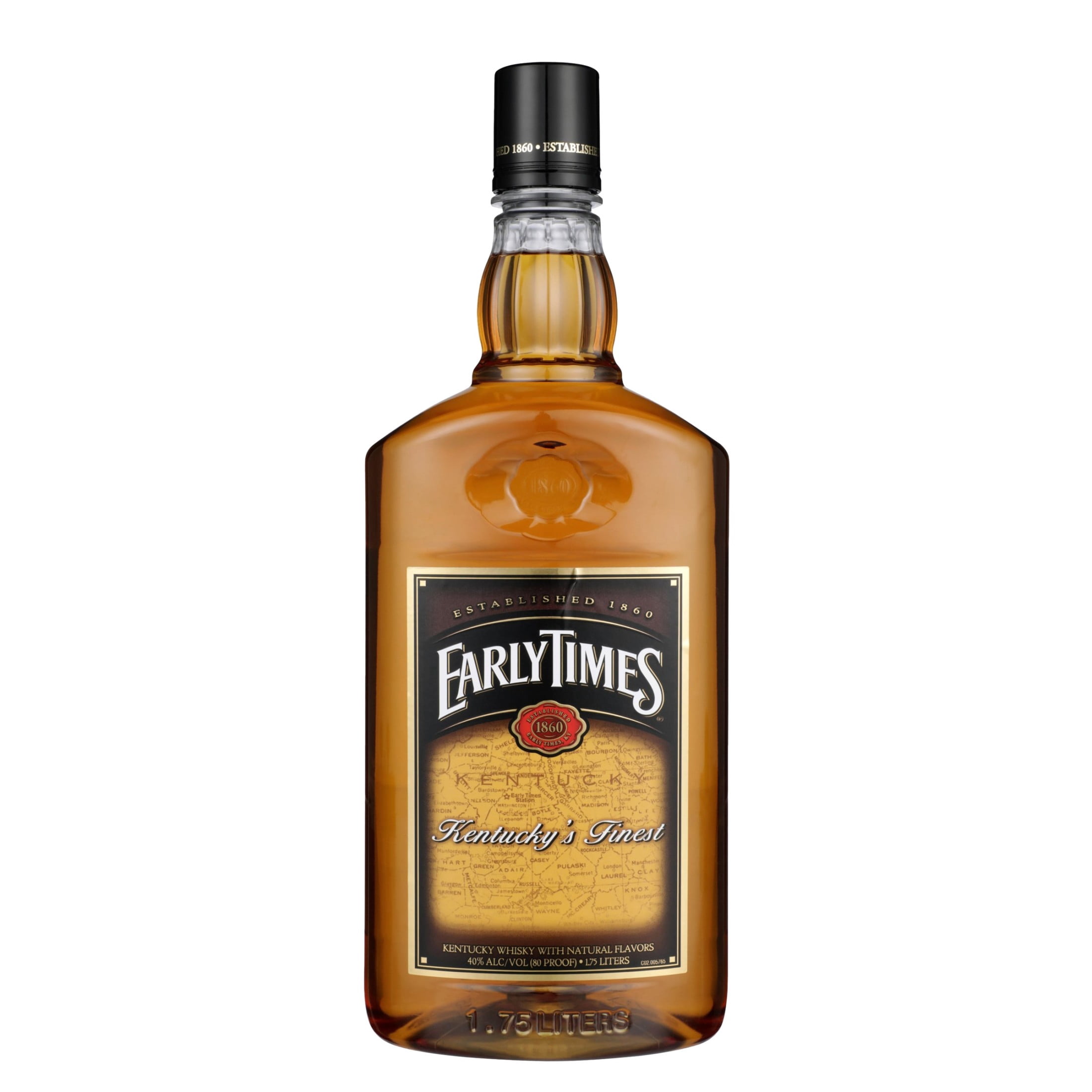 Early Times Kentucky Whiskey, 1.75 L Liquor, Plastic, 40% Alcohol