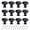 All Black, variant on 12 Pack Drawer Knobs Diamond Shaped Crystal Glass 30mm Cabinet Knobs Pull Handles (Silver)