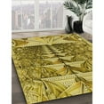 thumbnail image 2 of Ahgly Company Indoor Square Patterned Dark Bronze Brown Area Rugs, 4' Square, 2 of 6