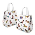 thumbnail image 2 of Dachshund Footprint Bone Insulated Lunch Bag for Women & Adults,Large Portable Soft Cooler Lunch Bag,Thermal Food Storage Tote with Pearl Cotton,8.66L,8.75x5.75x9.5 Inch, 2 of 6