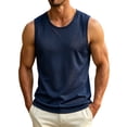 thumbnail image 3 of Dagugfen Workout Tank Tops for Men Mesh Breathable Regular Fitted Sleeveless Crew Neck Basic Layer Tops Summer Outdoor Activewear Tanks, 3 of 7