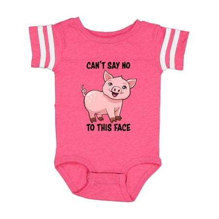 

Inktastic Cant Say No to this Face- cute pig Gift Baby Boy or Baby Girl Bodysuit