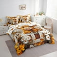 thumbnail image 3 of Manfei Cute Highland Cow Bedding Comforter Set 7-Piece, Groovy Flower Floral King Bedding Sets, Rustic Farmhouse Animal Reversible Bed Sheets, Super Cozy Room Decor, 3 of 7