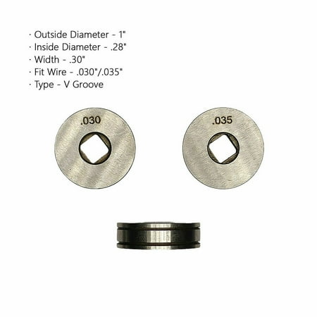 

Drive Roll .023 .030 .035 .045 Knurled V U Groove Wire Feed for MIG Welders