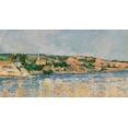thumbnail image 2 of Cezanne, Paul 14x9 Gold Ornate Wood Framed with Double Matting Museum Art Print Titled - Village at the Waters Edge, 2 of 4