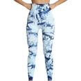thumbnail image 1 of Gibobby Pantalones de yoga Pantalones de yoga de retracción abdominal de cintura alta sin costuras Tie Dye Pantalones de fitness deportivos ajustados al libre para mujer(Azul， L), 1 of 5