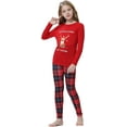 thumbnail image 3 of MyFav Matching Family Christmas Pajamas Set, Xmas Holiday PJs for Women/Men/Kids, Letter Printed Loungewear Sleepwear, 3 of 7