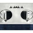 thumbnail image 4 of 37.88 in. Elmcroft 4-Light Matte Black Farmhouse Bathroom Vanity Light with Metal Shades, 4 of 9