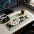 thumbnail image 5 of Desk Mat 24"x12" Computer Laptop Keyboard Cork Mouse Pad with Lock Edge Organizer Leather Cover Office Table Protector Double Side Gaming Surface Light Pink, 5 of 5
