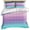 Purple, variant on Blue Purple Teal Ombre Cream Bedding 3 Piece Duvet Cover Set Full Size, Modern Abstract Art Aesthetics Soft Microfiber Comforter Cover with Zipper Closure & Pillowcases, FadeResistant Quilt Cover