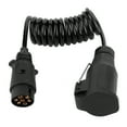 thumbnail image 3 of Trailer Adapter Cord, Trailer Socket, Black Spring Adapter Wire RV Extension Cord Cable Connector For Car Ship Trailer Commercial Vehicle, 3 of 8