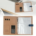 thumbnail image 1 of Dossier Multifonction avec Calculatrice Insert Transparent Dossier d'Affaires Perforé Salle de Mesure Feuille de Négociation Rangement Signatures Dossier de Contrat, 1 of 9