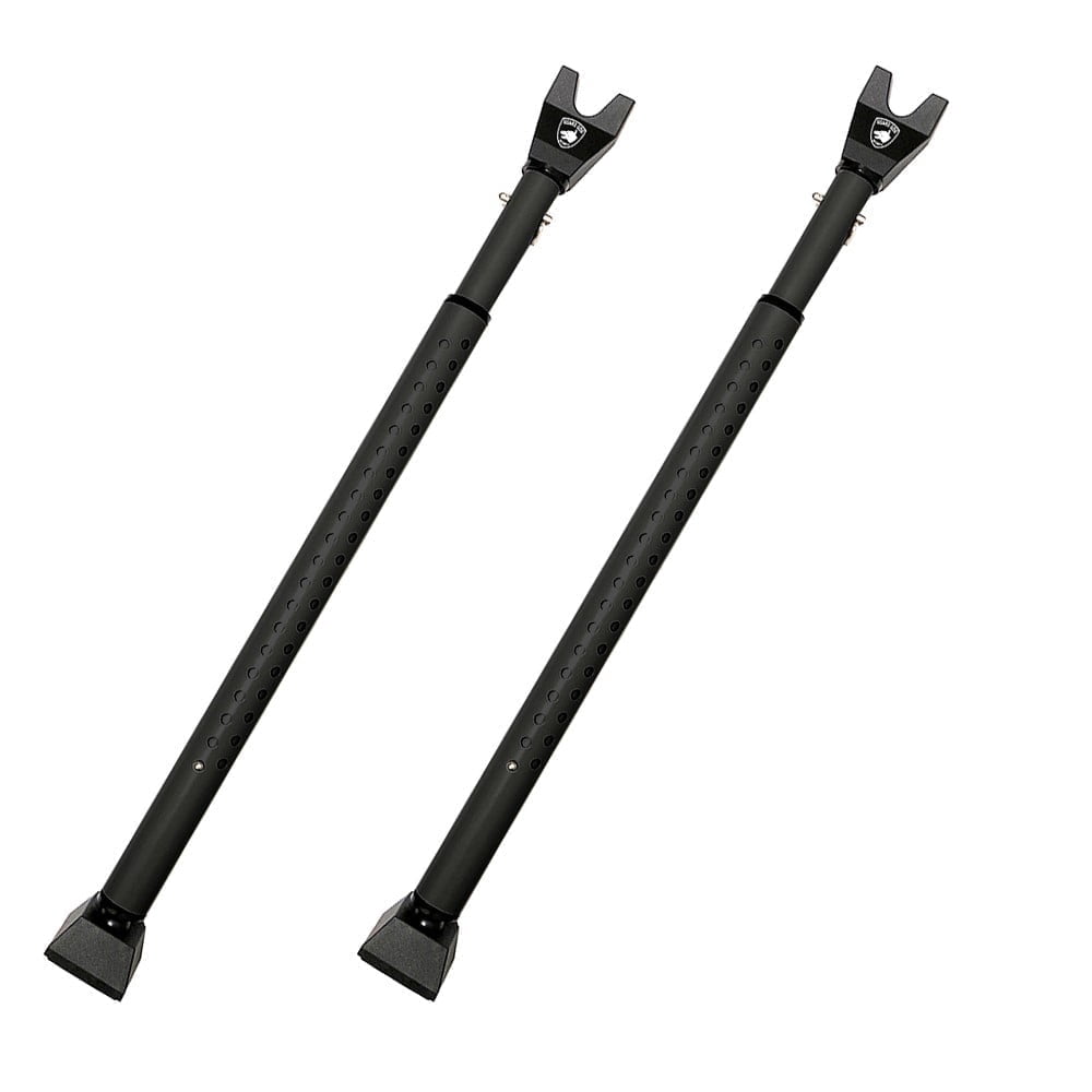 Door Stopper Security Bar, 2-in-1 Adjustable Door Steel Jammer, 300 lbs of Force, by Guard Dog Security, 2 pack Black